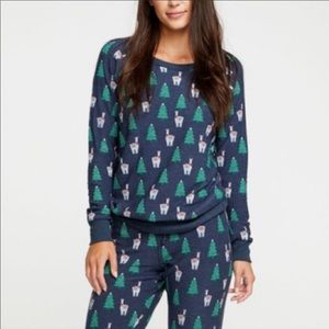 Chaser Holiday Llama lounge set.